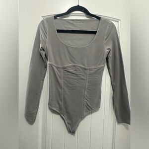 Abercrombie & Fitch Long Sleeve Square neck Bodysuit XS